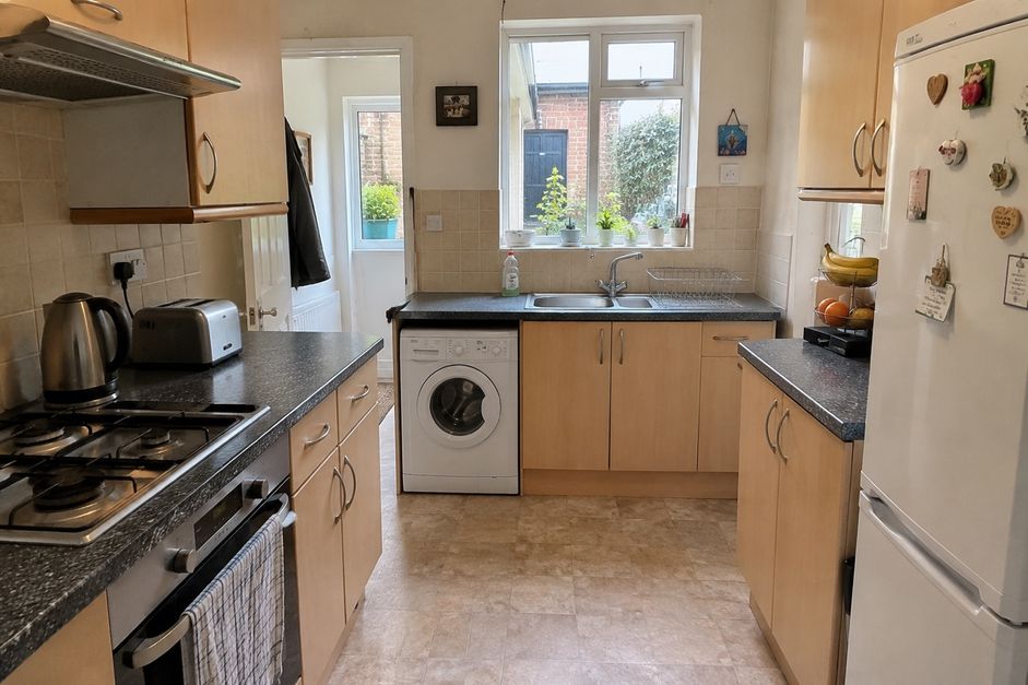 Compact kitchen before AI redesign